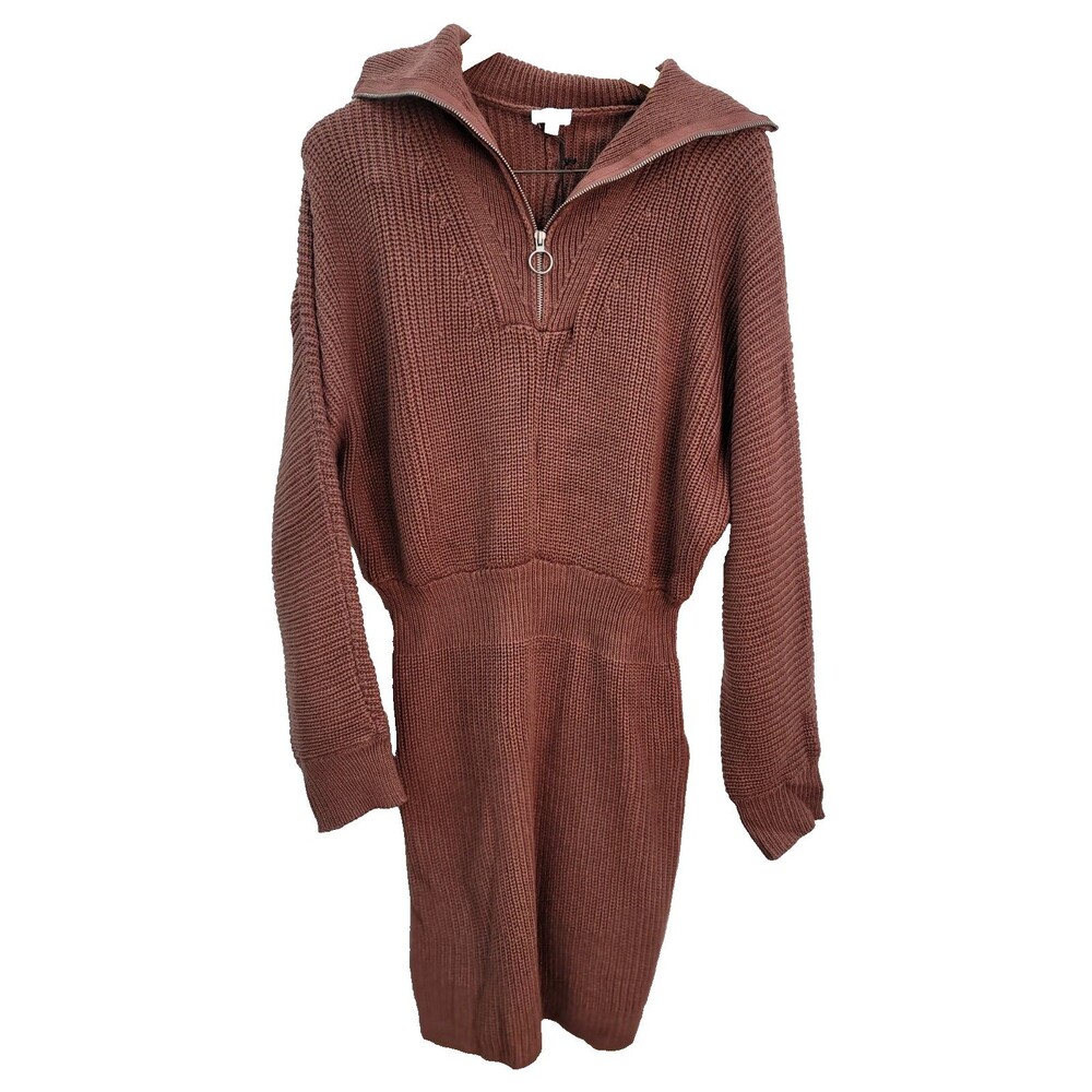 Le Lis Collared Cable Sweater Dress Size Large NWTS